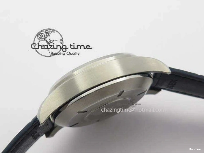 MIROTIME 1225 Pilot Chrono SS IW387809 ZF 1:1 Best Edition Silver Dial Blue Numbers On Blue Leather Strap A Lightweight 7263